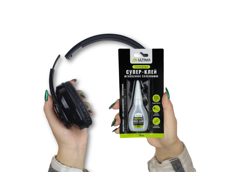 Суперклей Ultima: точное нанесение, прочное соединение, водостойкий