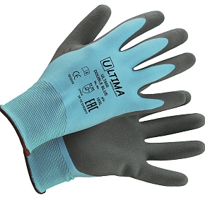 Перчатки ULT655 DOUBLE BLUE с двойным латексным покрытием ULTIMA®