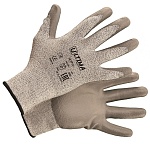 Перчатки ULT715 из специального порезостойкого волокна (защита 3) с полиуретановым покрытием