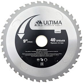 Пильный диск по металлу Ultima, 38-72 зуб